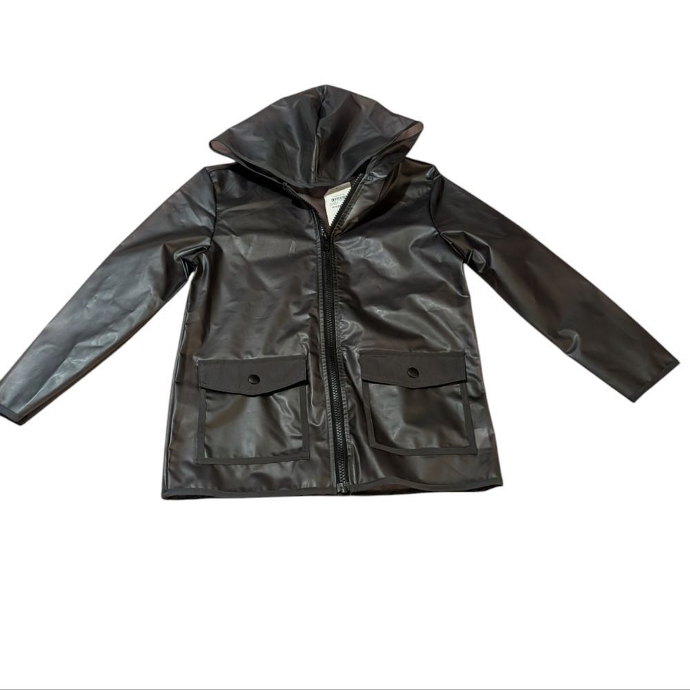 Tucker+Tate gray puddle‎ boys rain jacket size 6 NWT